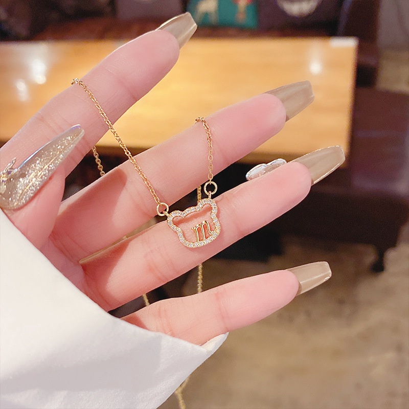 Dây chuyền titan nữ không gỉ mặt hình gấu xinh xắn đáng yêu thời trang ins hàn quốc trẻ trung mẫu mới