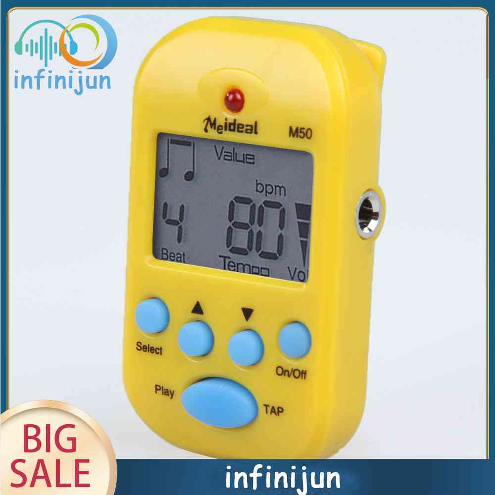 Máy Đếm Nhịp Màn Hình LCD Chuyên Nghiệp M50 Cho Đàn Guitar Piano