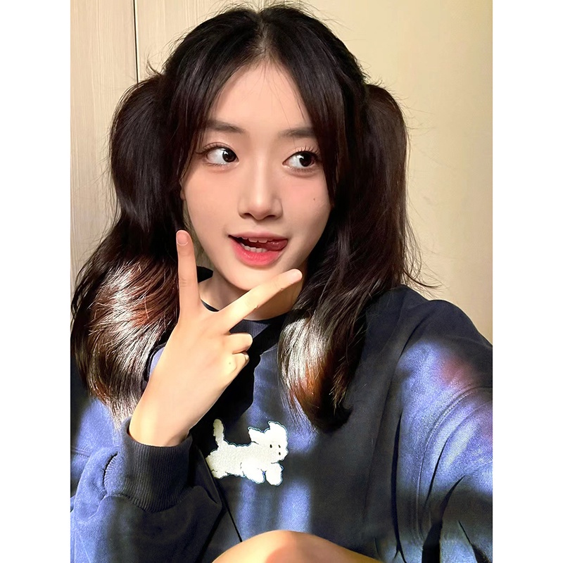 NRVP Áo Thun Nữ Dài Tay Dáng Rộng In Hình Phong Cách Hàn Quốc Mới