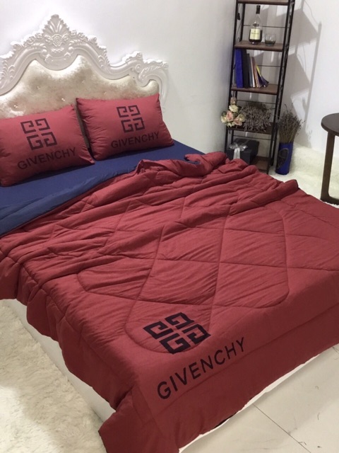 Trọn bộ 5 món set cotton đũi chăn hè trần bông 3 lớp