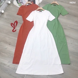 Đầm thun maxi phom xoè
