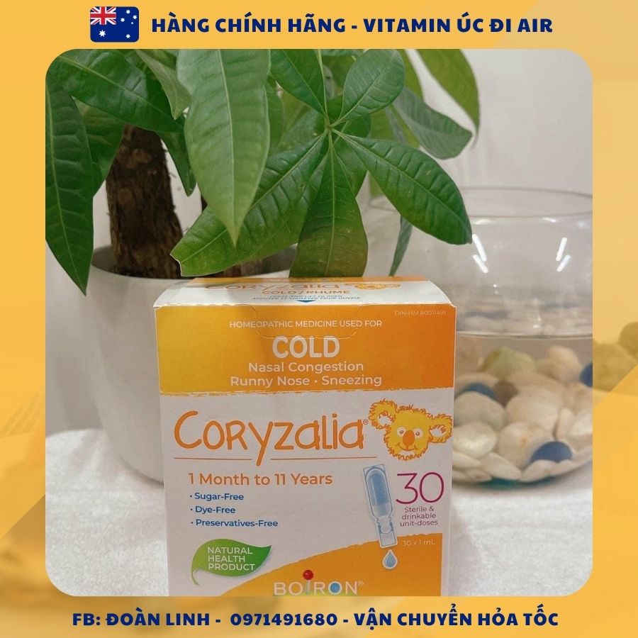 Muối uống vi lượng đồng căn Boiron Coryzalia, Hàng Đi Air, Muối Uống Hết Sổ Mũi Cho Bé Boiron Coryzalia Cold Canacz