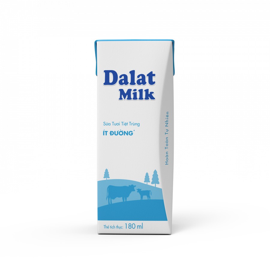 Vỉ 4 Hộp Sữa Tươi Tiệt Trùng DALAT MILK