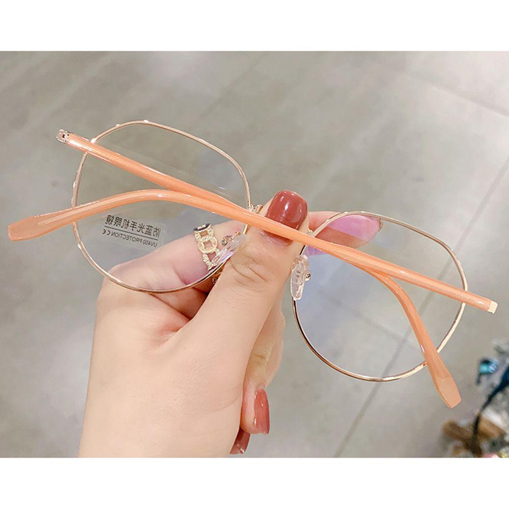 Mắt Kính Gọng Tròn Bằng Kim Loại Chăm Sóc Tầm Nhìn Ánh Sáng Xanh Cho Nữ