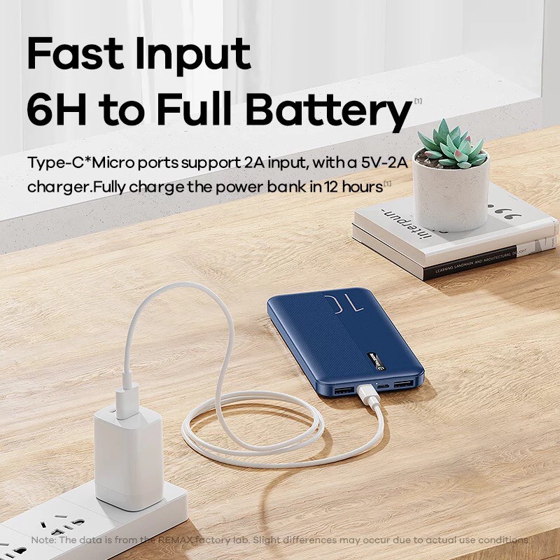 Pin Sạc Dự Phòng 10000mah Remax RPP 295  Lõi Polymer 2 Cổng Sạc Vào, 2 Cổng Sạc Ra Nhỏ Gọn Dễ Mang ĐI