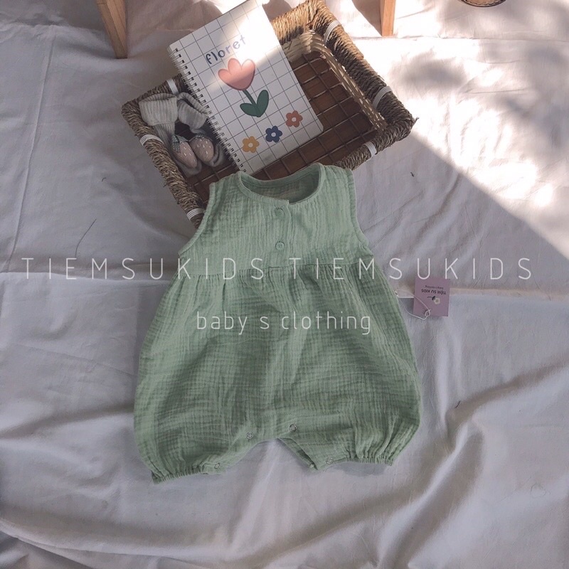 Body liền thân muslin cực mát xinh xắn cho cả bé trai và bé gái