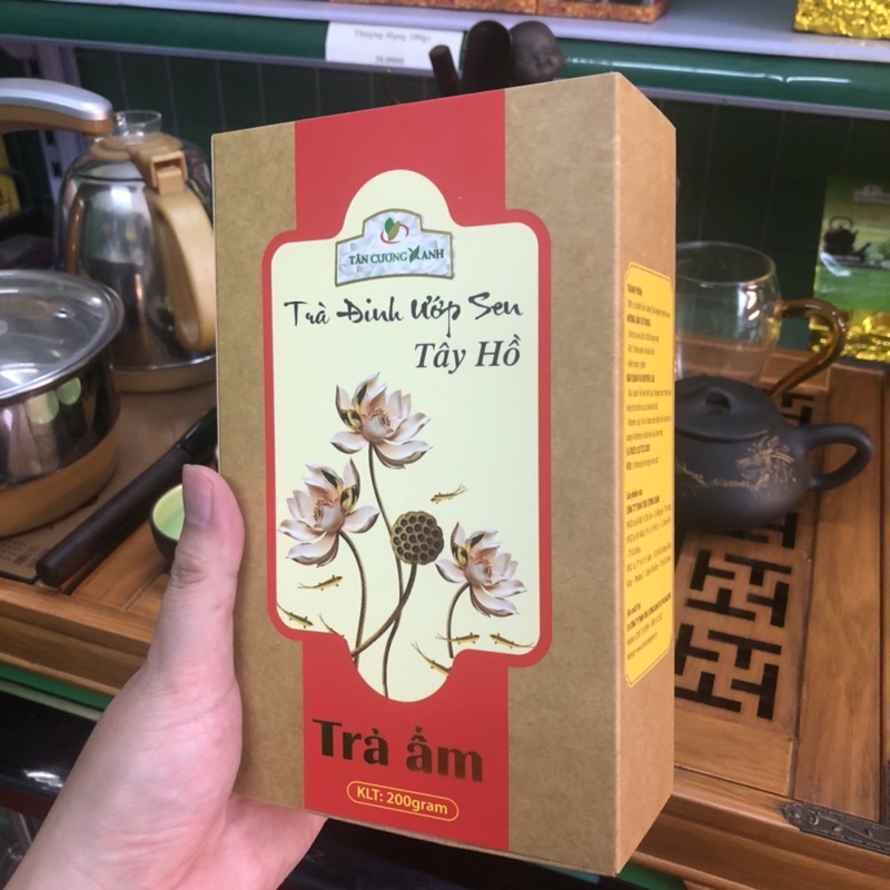 Trà Đinh Ướp Sen Hộp 200gr-Chè Thái Nguyên Chính Hãng Tân Cương Xanh Thương Hiệu Cúp Vàng Uy Tín