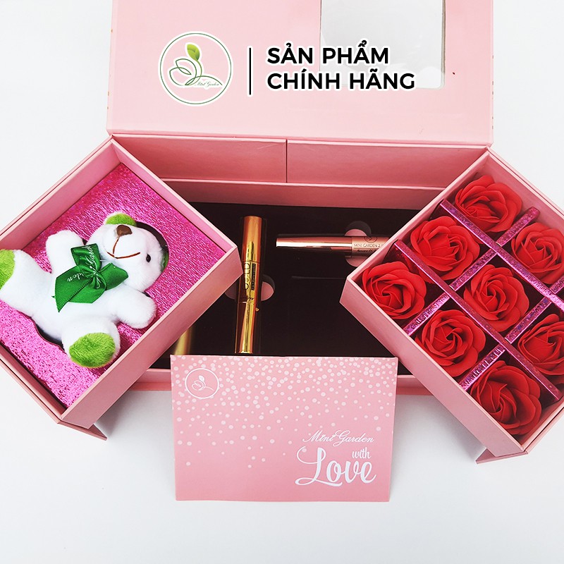 [Mã BMLTA50 giảm 50K đơn 150K] Set Quà Tặng Mini Garden Pink Rose Giftset - With Love Giftset Cực Xinh PV987