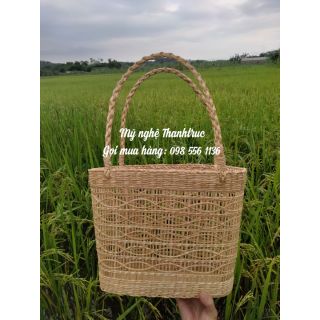 Làn cói đi chợ đan lượn sóng