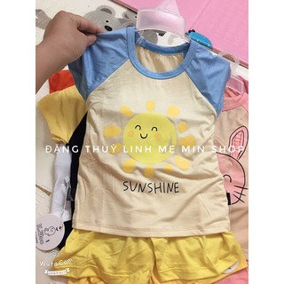 Bộ Minky mom cộc tay mông cong cho bé