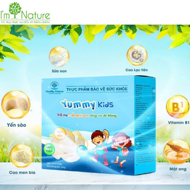 Siro Ăn Ngon Yummy kids I'm Nature Cho Bé Biếng Ăn Yến Sào Ăn Ngủ Ngon Tiêu Hóa Khỏe Trẻ 1 2 3 4 5 6 7 8 9 10 11 Tuổi