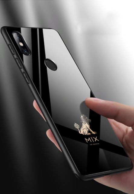 Ốp lưng kính Xiaomi Mi 8 / Mi 8 Pro hình kỳ lân tử cấm thành thời trang cao cấp