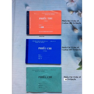 Sỉ 20 Quyển Phiếu thu 2 liên / Phiếu chi 2 liên/Phiếu chi 1 liên giấy carbon đẹp loại 100 tờ/ quyển [ RẺ VÔ ĐỊCH ]