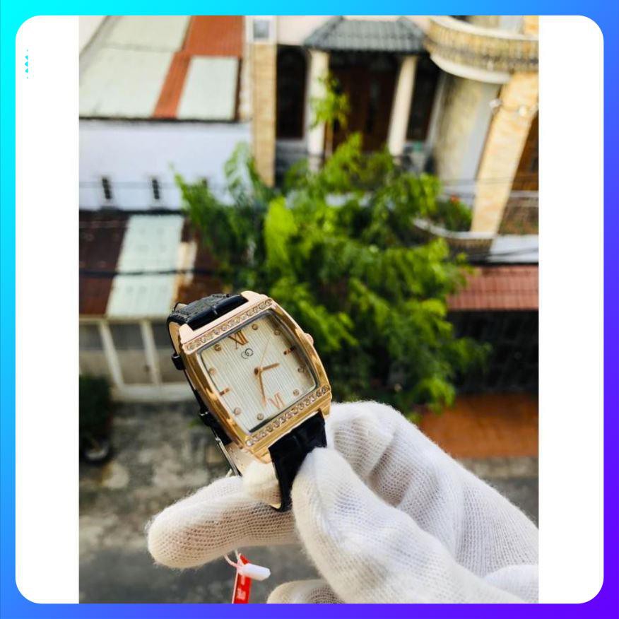 Đồng hồ nữ dây da GUQI quyến rũ đồng hồ nữ mặt vuông đính đá dây da chính hãng chống nước Luxury Fashion | BigBuy360 - bigbuy360.vn