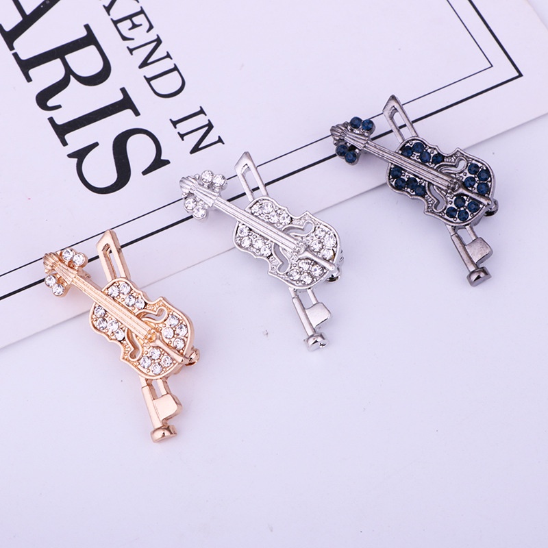 EFAN Hàng Mới Về Ghim Cài Áo Hình Đàn Violin Ghi Ta Cổ Điển Thời Trang Hàn Quốc Dành Cho Nam Nữ