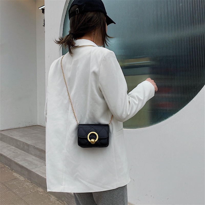 Túi vuông đeo chéo thời trang túi mini dây xích hàn quốc túi trần trám