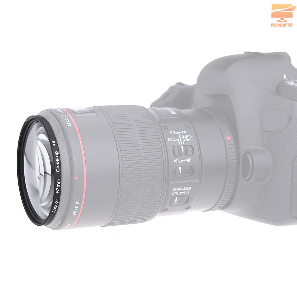 CANON Bộ Lọc Ống Kính Máy Ảnh Andoer 67mm Uv + Cpl + Close-Up + 4 + Star 8-point Cho Nikon Canonta Sony Dslr