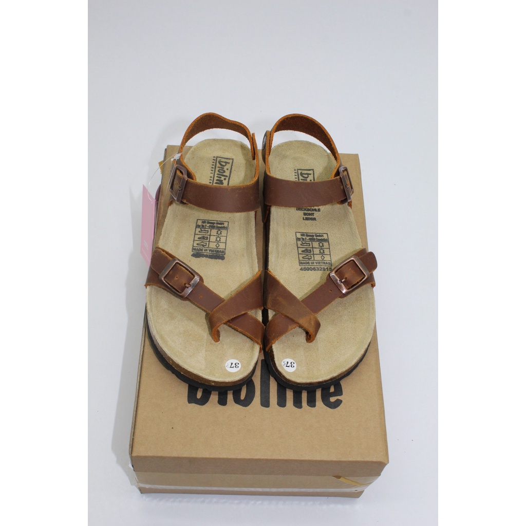 [DÉP DA BÒ] Dép đế trấu Birken Bioline quai chéo mã B14 - BIOLINE OFFICIAL