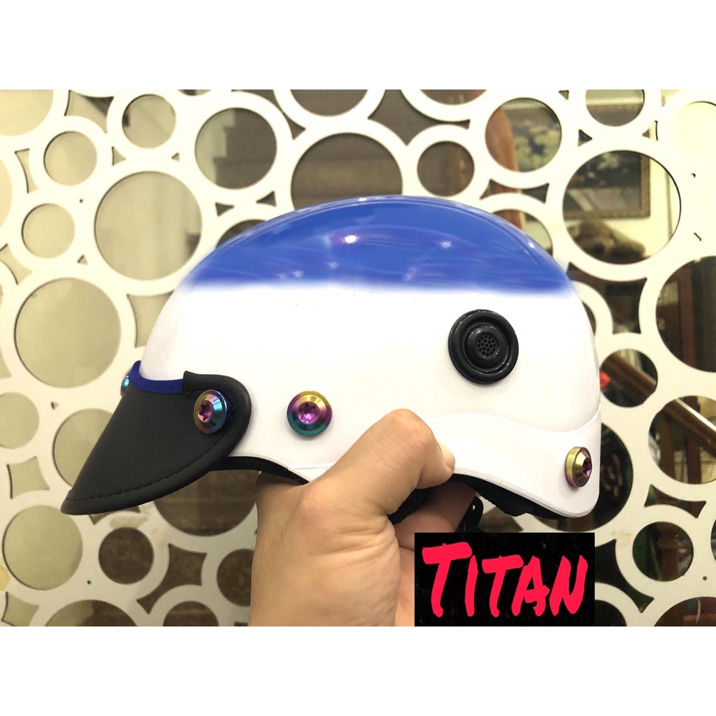 [GIÁ TỐT] Nón Bảo Hiểm Trơn Sơn Nhiều Màu Sắc - Mix 2 Tầng - Gắn 8 Ốc TiTan Gr5 Siêu Ngầu