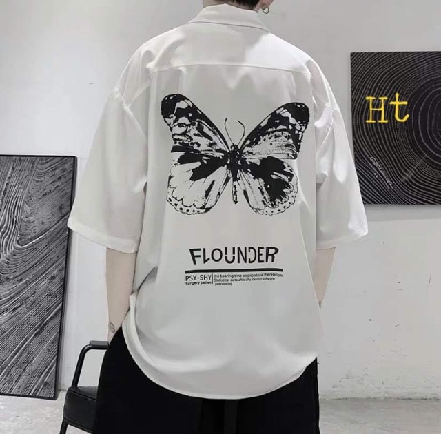Áo sơ mi bướm FLO ngắn tay HT12