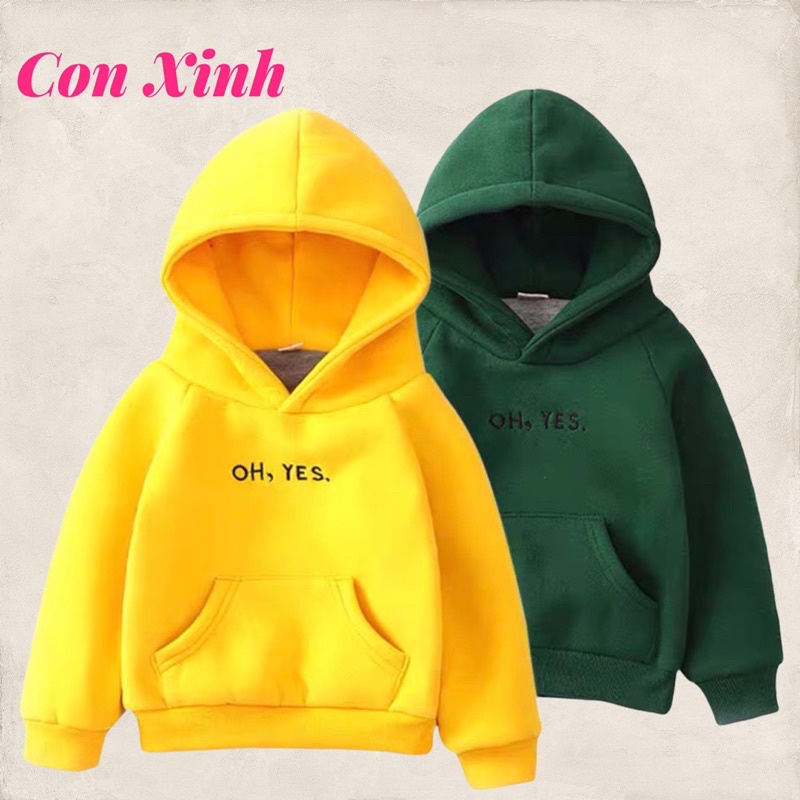 Áo hoodie Con Xinh form rộng nỉ trẻ em OH YES,thời trang thu đông trẻ em từ 4 đến 8 tuổi