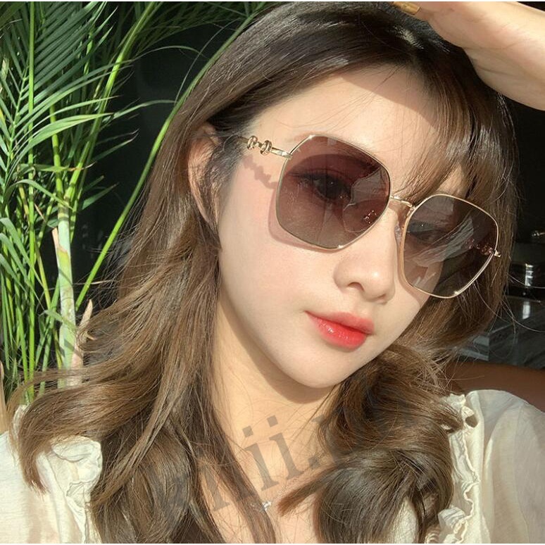 Kính Mát Gọng Kim Loại Chống Tia UV400 Thời Trang Cho Nữ