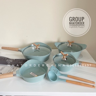Bộ nồi chảo men gốm MGC 15 chi tiết