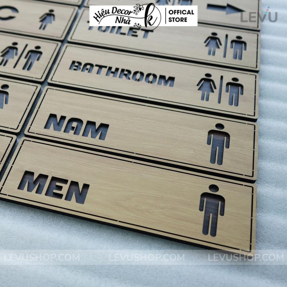 Bảng WC Toilet Decor Vintage Dán cửa nhà vệ sinh cao cấp có sẵn keo TL29 - Hiệu Nhà K