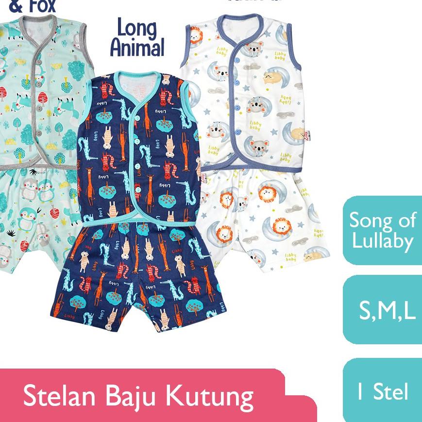 Libby 1 Bộ Đồ Sơ Mi Kutung-Short Trẻ Em Họa Tiết Bài Hát Lollaby (1 Lít)