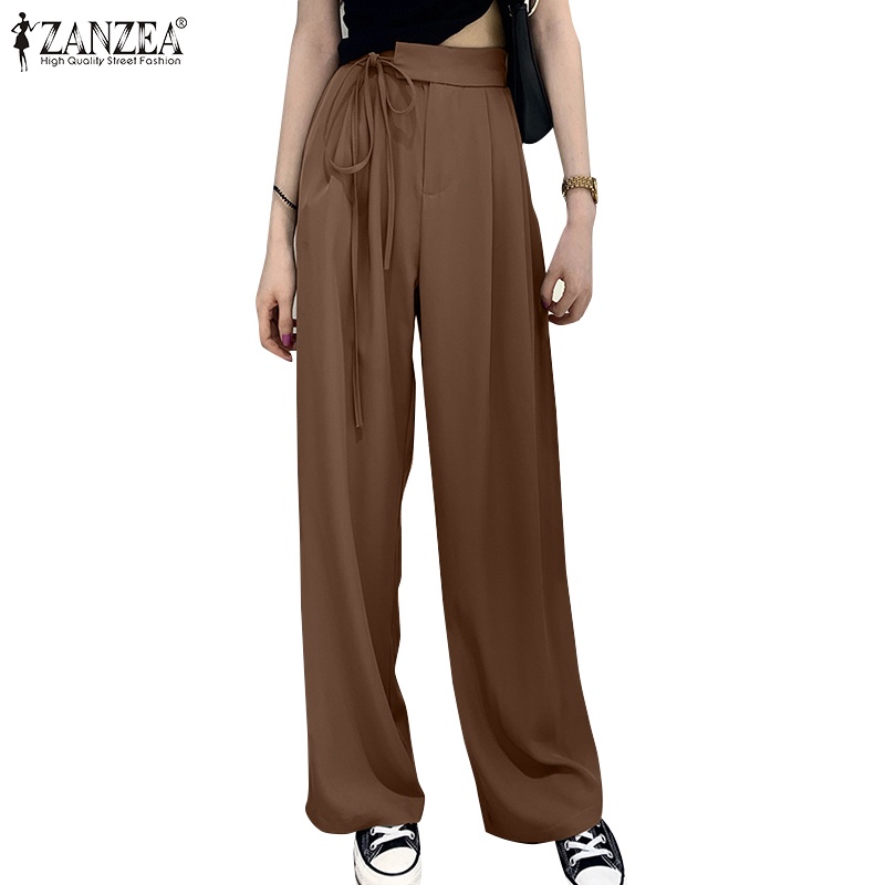 Quần ống rộng Zanzea thắt dây thời trang cho nữ