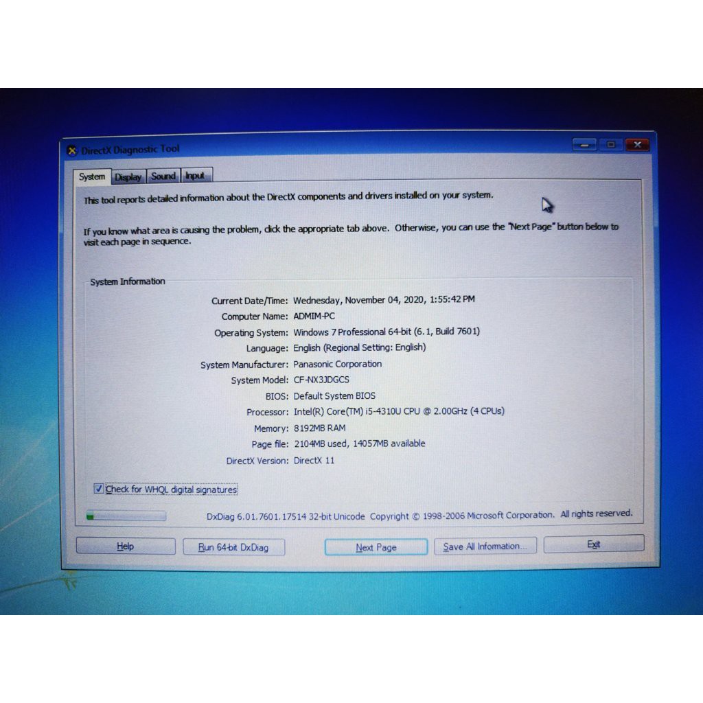 Laptop Panasonic nội địa Nhật CF-NX3 (i5), CPU i5-4310U | BigBuy360 - bigbuy360.vn