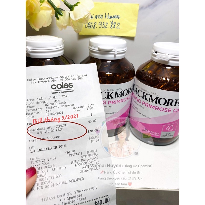 [Đủ Bill+Tem Chemist] Tinh Dầu Hoa Anh Thảo Evening Primose Oil Blackmores Úc | BigBuy360 - bigbuy360.vn