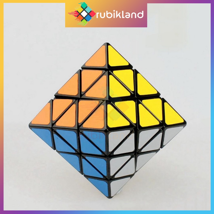 Rubik Biến Thể Lanlan 4x4 8-Axis Skewb Diamond Octahedron Rubic 8 Mặt Bát Diện Đều Đồ Chơi Trí Tuệ Trẻ Em