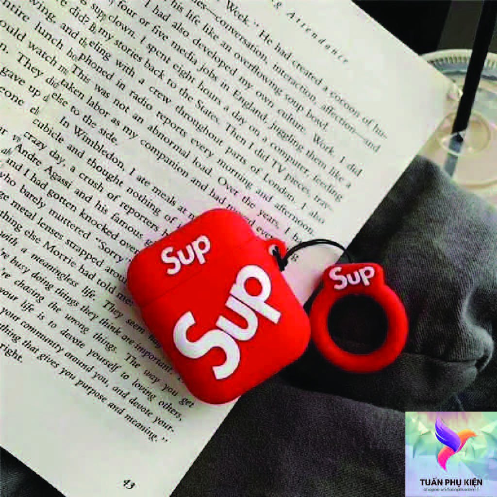 🔥 Case Ap 1/2 & Pro 🔥 Freeship 🔥 VỎ BỌC MODEL SUPREME ĐEN - Cho Tai Nghe Không Dây  - Tuanphukien75
