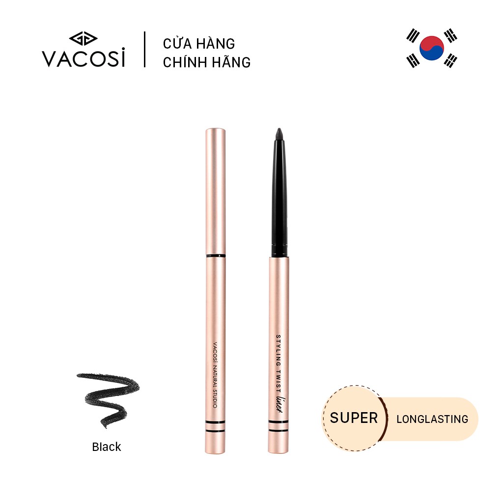 [Deal 38k Chì Bạc] CHÌ VẶN KẺ MẮT VACOSI DẠNG GEL (ĐEN HUYỀN) | BigBuy360 - bigbuy360.vn