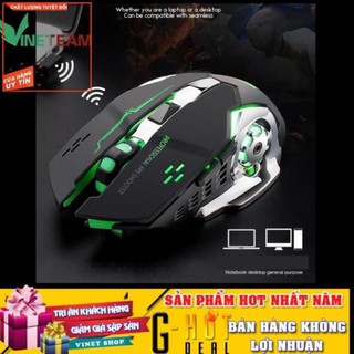 Chuột Mouse Gaming T-WOLD Q13, chuột ko dây pin sạc - hết pin sạc điện dùng tiếp