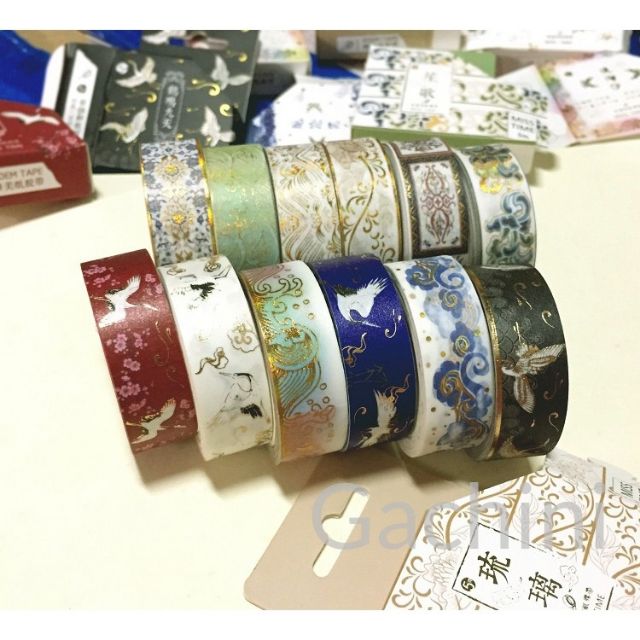 Băng dính washi tape nhũ Nhật Bản WST121