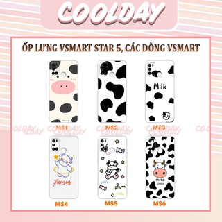Ốp lưng Vsmart Star 5 điện thoại Star 5 Joy 4 Active 3 Live 4 Joy 3 Dẻo Trong Suốt In Hình Mẫu Bò Sữa COOLDAYBS1