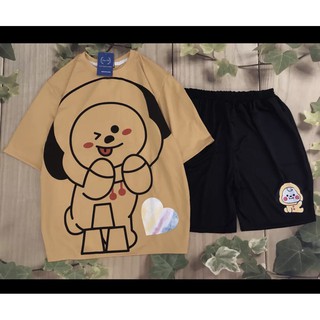 Sét Bộ Hoạt Hình Gấu Vàng Dễ Thương , Thun Coton , Freesize , Đồ Bộ Cartoon 3D, Nam Nữ Đều Mặc Được TTSLB0043