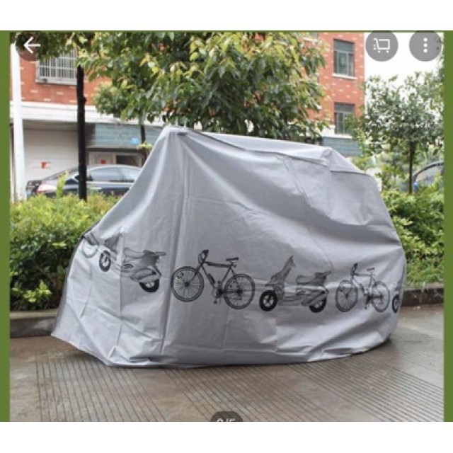 [Freeship - 1 Đổi 1] (LOẠI DÀY) bạt áo phủ trùm che xe máy sh vespa moto pkl vision xe đạp điện chống nắng mưa vải dù .