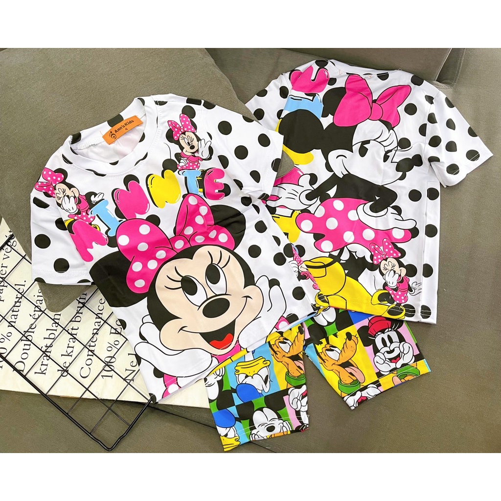 Đồ Bộ Cho Bé Gái Mặc Nhà Set Quần Áo Lửng Trẻ Em Thun Lạnh 3D Hot Trend Bền Đẹp Mịn Mát Size Nhí Đại 9-43 Kg Homie Kids
