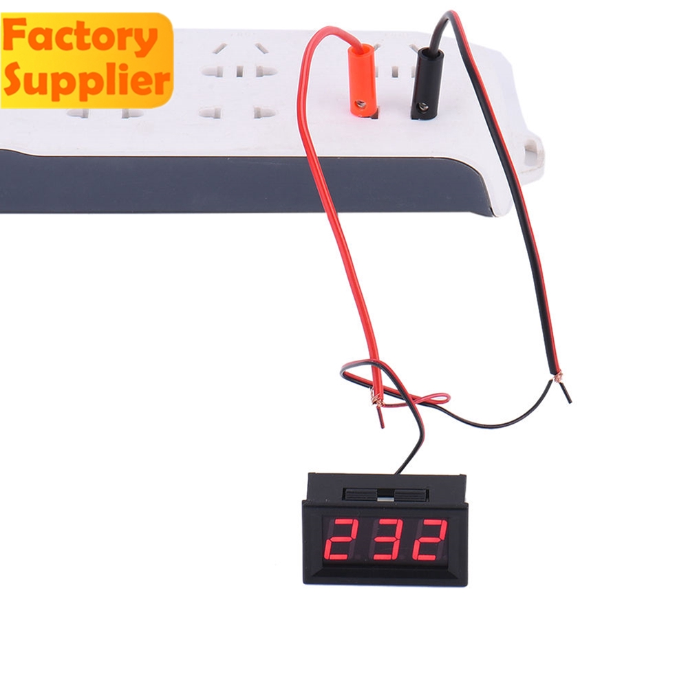Volt kế kỹ thuật số pcbfun AC 70-500V 2 dây màn hình 0.56 inch 3 bit có LED cao cấp