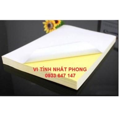 Giấy decal A4 đế vàng - 100 tờ