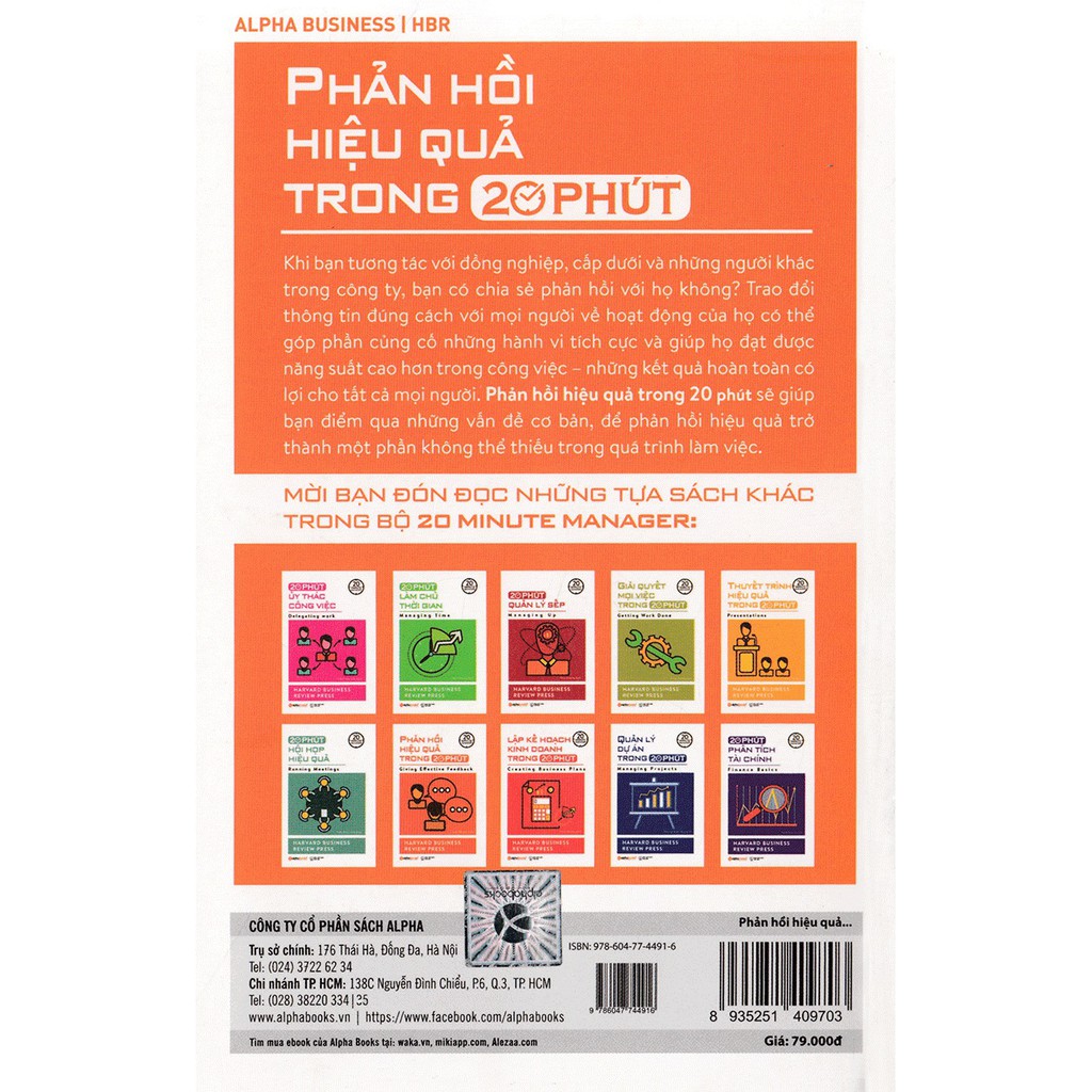 Sách - Phản hồi hiệu quả trong 20 phút (Tái bản 2018)