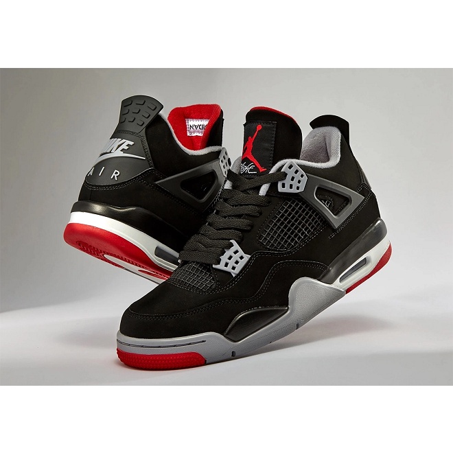 Giày sneaker | Giày bóng rổ - Jordan 4 Bred ( đen đỏ ) - bản 1:1