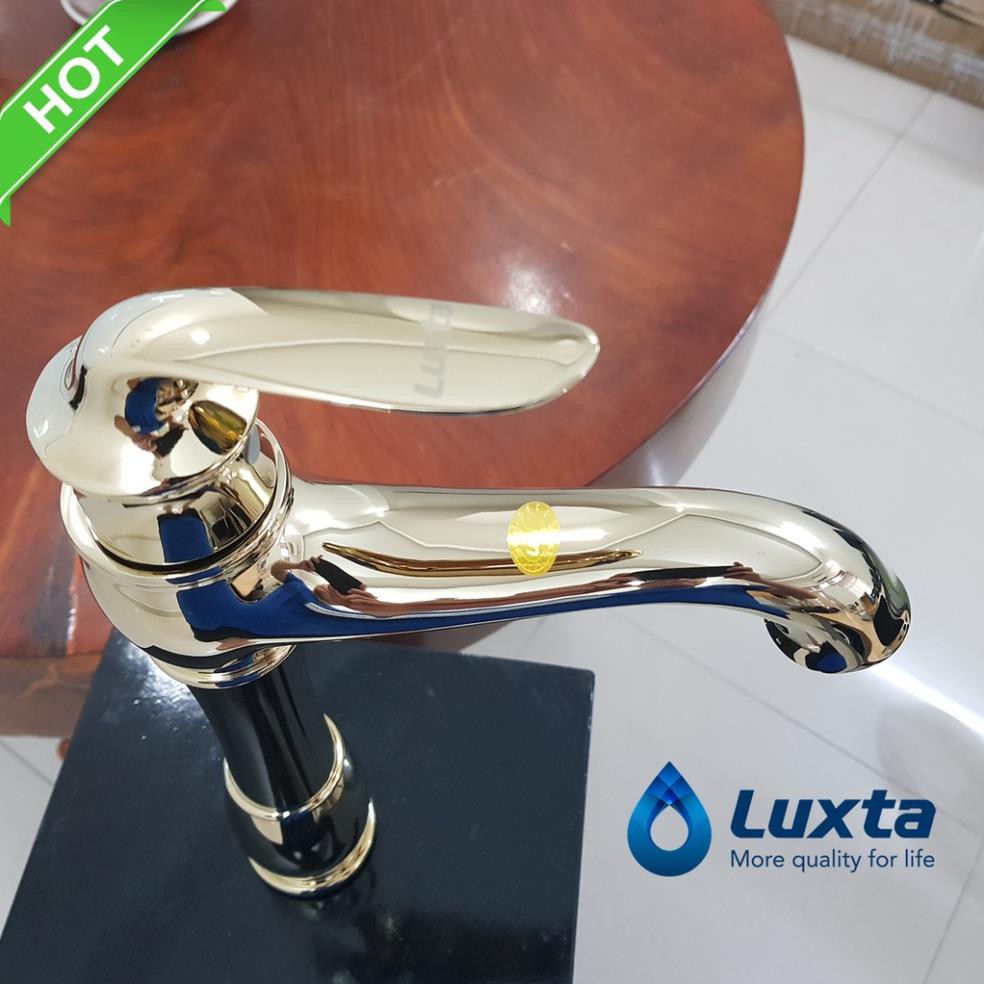 Vòi LAVABO nóng lạnh L1218BG tặng 2 dây cấp [ Hàng chính hãng LUXTA - Bảo hành 5 năm]