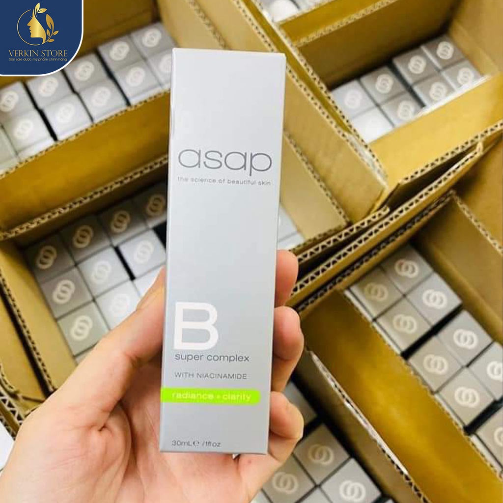 Tinh chất dưỡng sáng da, ngừa mụn Asap Super B Complex 30ml  - Verkin Store