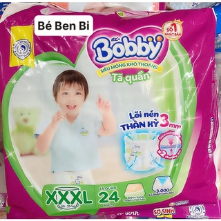 Tã quần bobby đệm thấm lưng mồ hôi size xxxl24 miếng