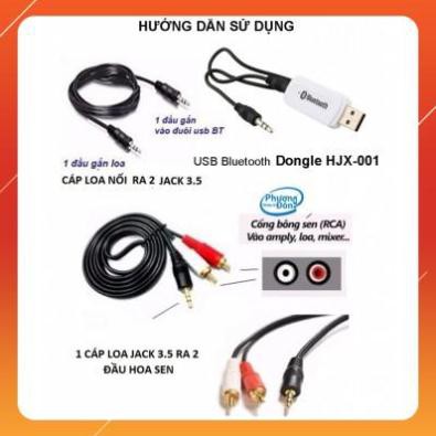 USB Bluetooth Dongle HJX-001 BT-5.0 Version 5.0 kết nối âm thanh với Loa, Amply qua Bluetooth