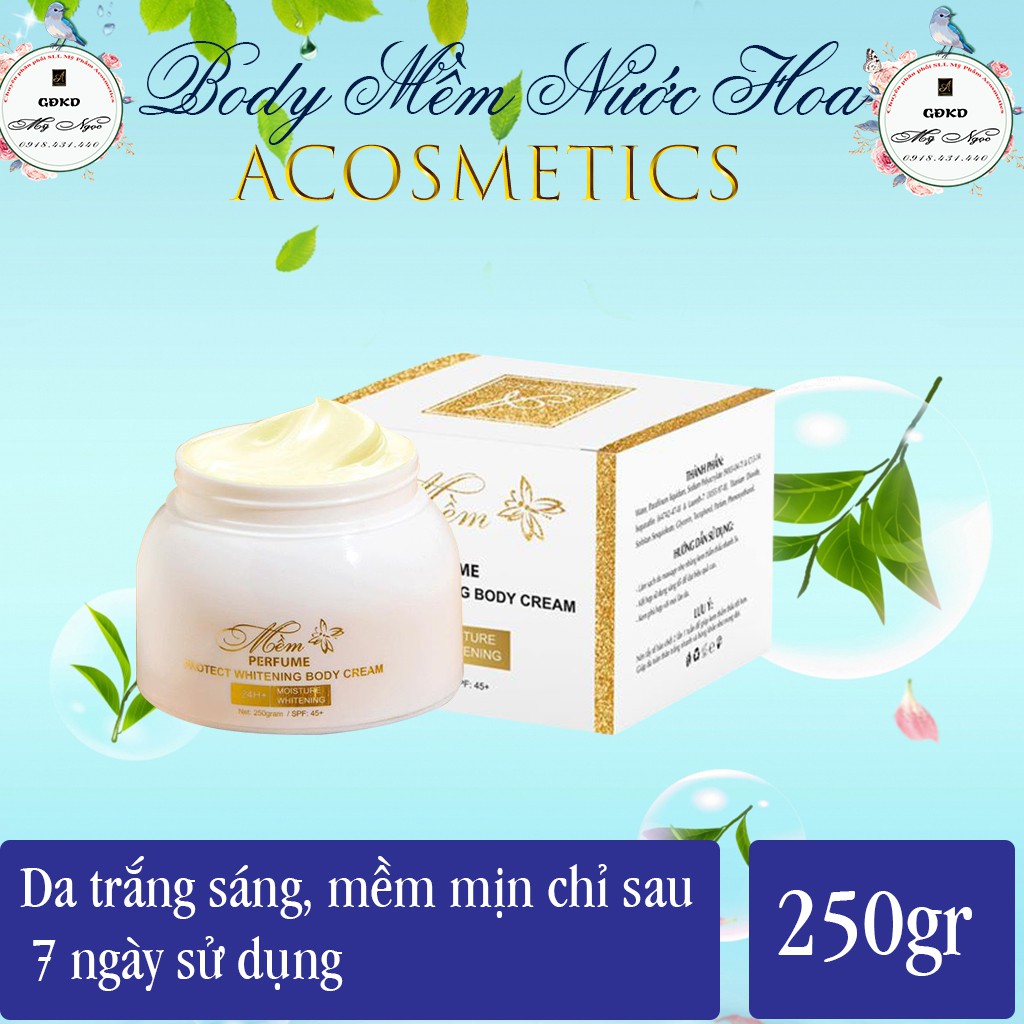 Kem Body Mềm ACOSMETICS, kem dưỡng trắng da toàn thân, giúp da trắng sáng, mềm mịn chỉ sau 7 ngày sử dụng